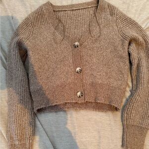 Marshalls Taupe Button-Up Cardigan